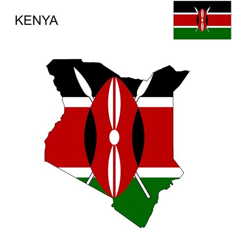 Kenya Flag Map and Meaning | Mappr