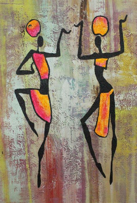 African Art 15 (ART_1522_21711) - Handpainted Art Painting - 12in X ...