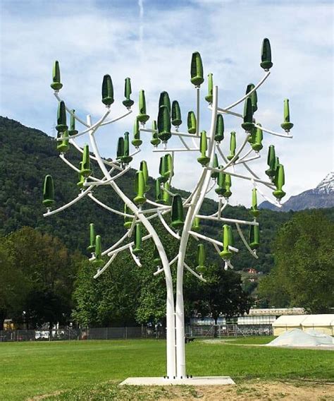 aeroleaf hybrid's tree-shaped wind turbine includes solar panels for ...