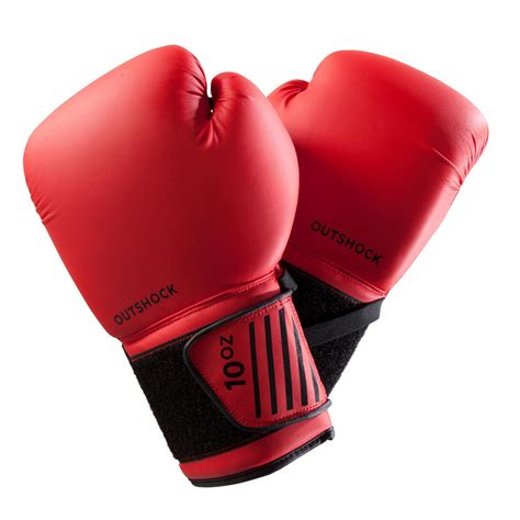 GANTS DE BOXE 100 ROUGES DEBUTANT OUTSHOCK | Decathlon