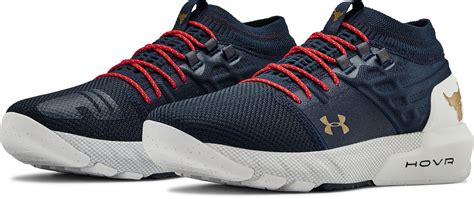 Under Armour Project Rock 2 Training Shoes in Navy/White/Gold (Blue ...