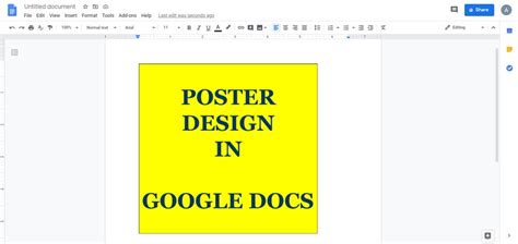 How to Make a Poster on Google Docs | Edrawmax Online