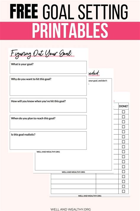 Goal Setting Printables