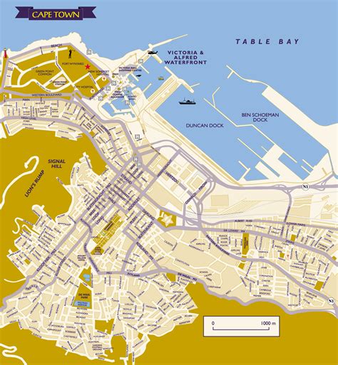 Visitors' Guide to Cape Town & Western Cape - Cape Town City Map