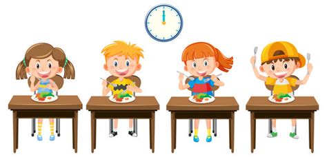 Children Eating Lunch School Clipart Vector Images (over 120)