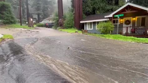 Rain and flooding in the Santa Cruz Mountains by 11 a.m.