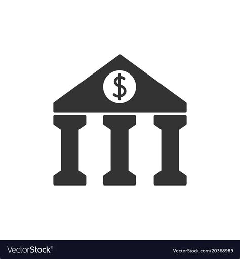 Bank black icon Royalty Free Vector Image - VectorStock