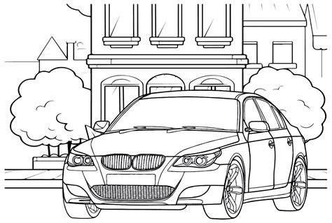 BMW M5 E60 Coloring Page - Free Printable Coloring Pages