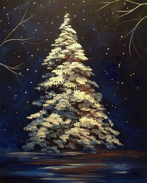 Christmas tree painting, Tree painting, Christmas paintings on canvas