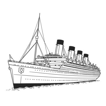 Titanic Drawing PNG Transparent Images Free Download | Vector Files ...