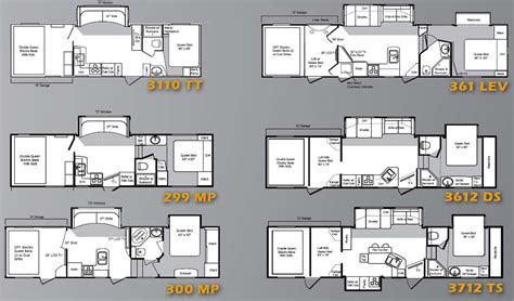 Keystone Raptor fifth wheel toy hauler floorplans - large picture