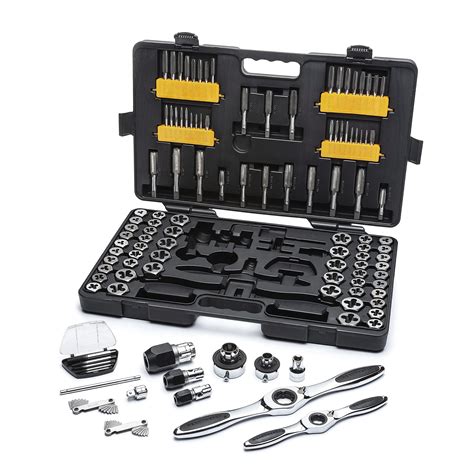 GEARWRENCH 114 Piece Ratcheting Tap and Die Set, SAE/Metric - 82812