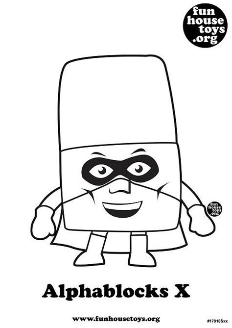 Alphablocks X printable coloring page | Fun, Preschool learning, Toys