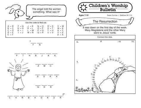 Children's Church Lessons for Special Days | Children's Worship Bulletins