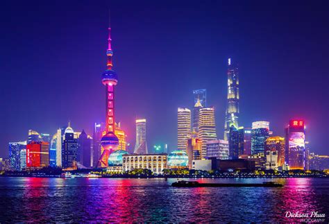 Shanghai Pudong night skyline | Shanghai is a city where Eas… | Flickr