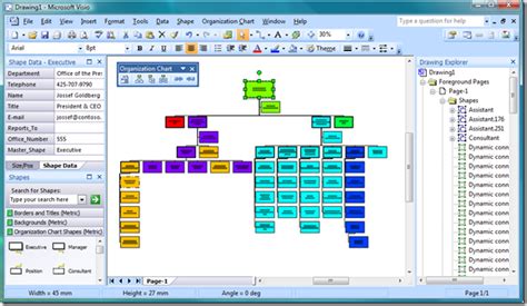 Visio Organization Chart Template