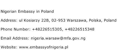 Nigerian Embassy in Poland Address, Contact Number of Nigerian Embassy ...