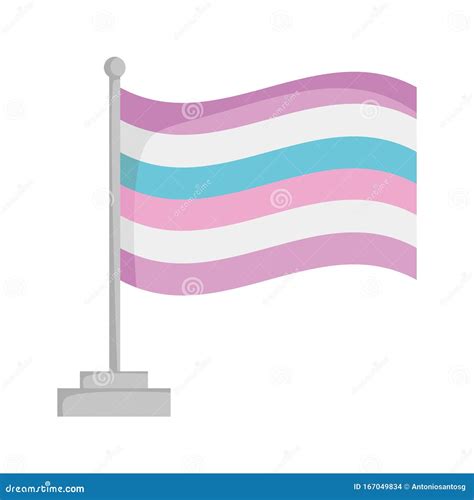 Bigender Pride Flag Isolated on White Background Vector Illustration ...