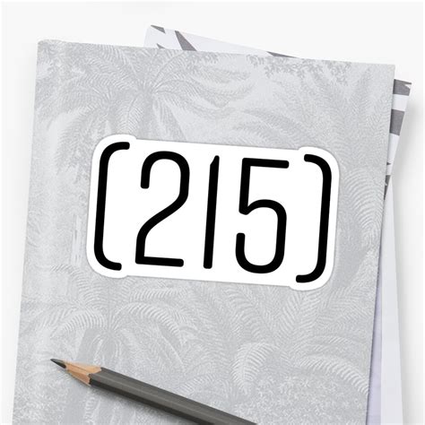 "215 Area Code" Sticker by kschutte35 | Redbubble