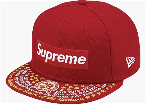 Supreme Undisputed Box Logo New Era Fitted Hat Red | Hype Clothinga