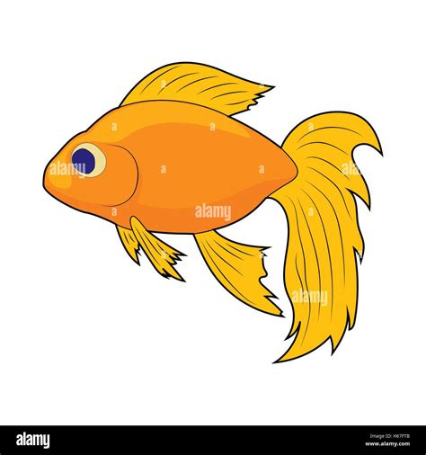 Goldfish icono en el estilo de dibujos animados Imagen Vector de stock ...