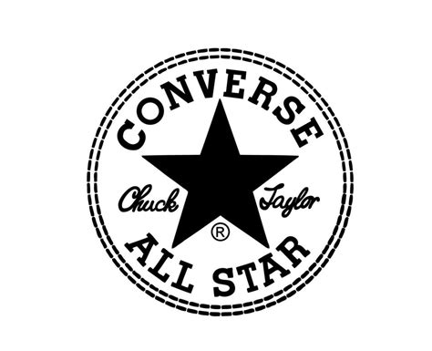 Converse All Star Logo Shoes Brand Black Symbol Design Vector ...