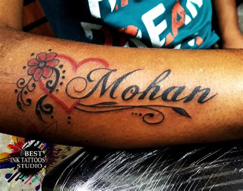 Mohan name tattoo, tattoo | S tattoo, Heart tattoos with names, Tattoos