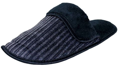 Men's Corduroy Slip-On Backless House Slippers w/ Slight Padded ...