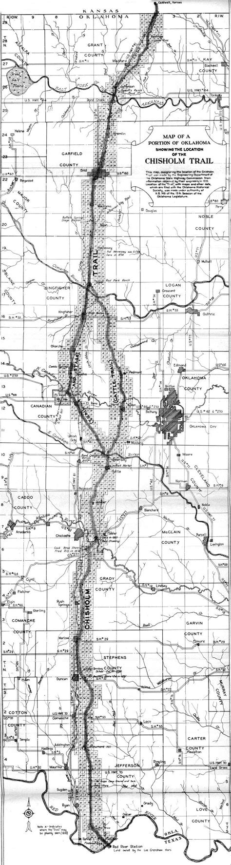 Chisholm Trail Map | Trail maps, Chisholm trail, Map