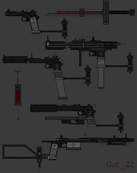 Concept of all blood weapons the player can use By: Cut_22 - Bloodloss ...