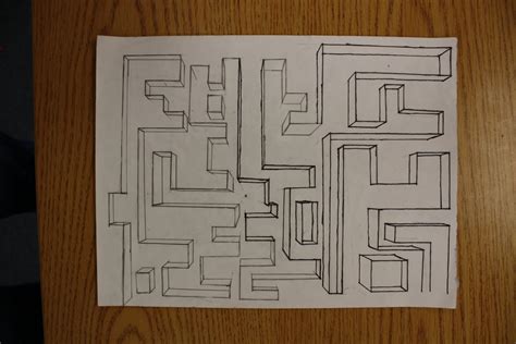 Maze Drawing Based On Two Point Perspective at PaintingValley.com ...