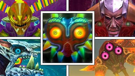 Legend Of Zelda: Majora's Mask 3D - All Bosses (NO DAMAGE) - YouTube