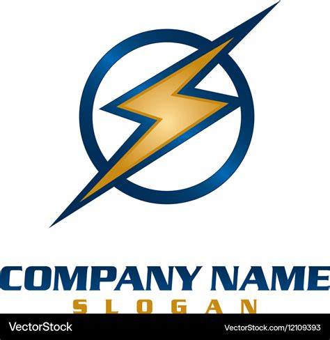 Electrical company logo Royalty Free Vector Image