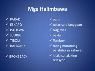 Mga Balbal Na Salita - Nehru Memorial