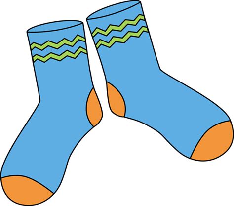 Pair of Blue Socks Orange Socks, Purple Socks, Green Socks, Preschool ...