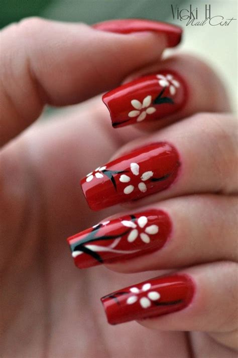 50 Red Nail Art Designs and ideas to express your attitude