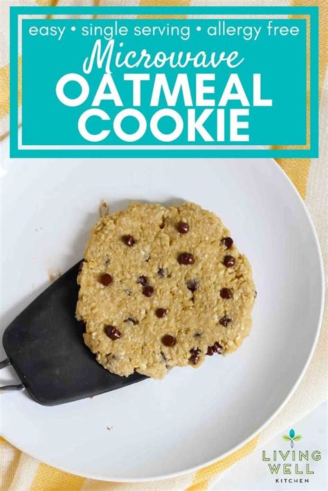 FIVE Minute Microwave Oatmeal Cookie with video