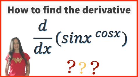 Find the DERIVATIVE of sinx^cosx (step by step) - YouTube