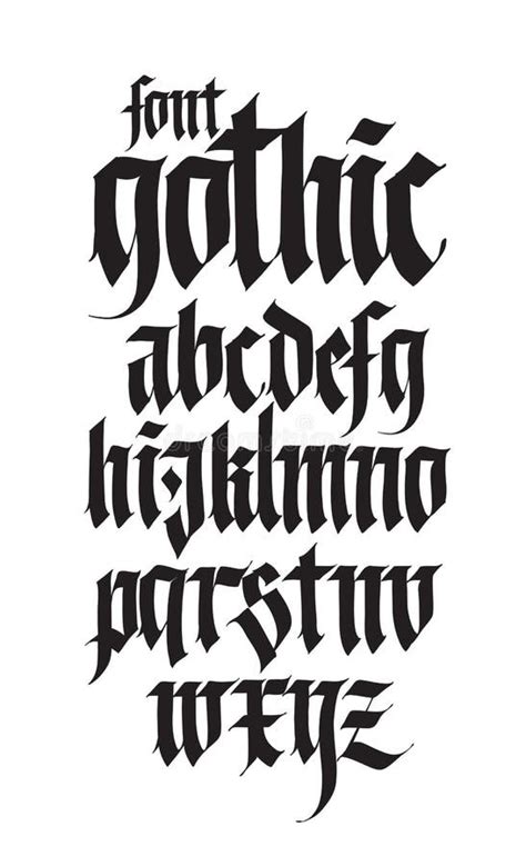 Gothic, English Alphabet. Vector Set. Font for Tattoo, Personal and ...