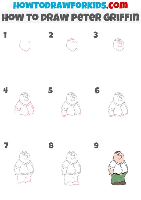 Peter Griffin Drawing Step By Step