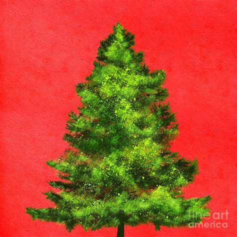 Christmas Tree Painting Painting by Setsiri Silapasuwanchai