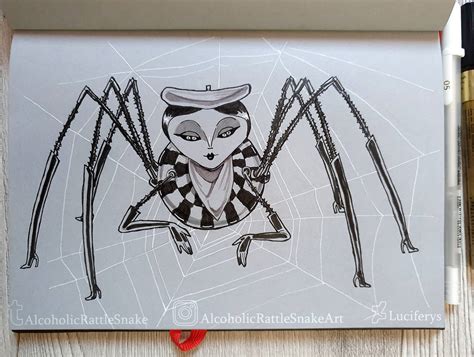 Inktober Day 16: Miss Spider by Luciferys on DeviantArt