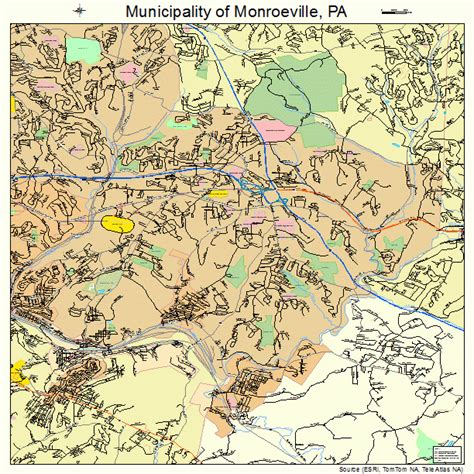 Municipality of Monroeville Pennsylvania Street Map 4252330