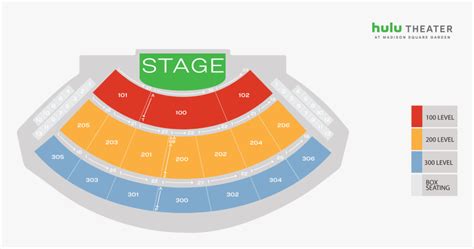 Hulu Theater Seating Chart With Seat Numbers Hulu Theater - Seating ...