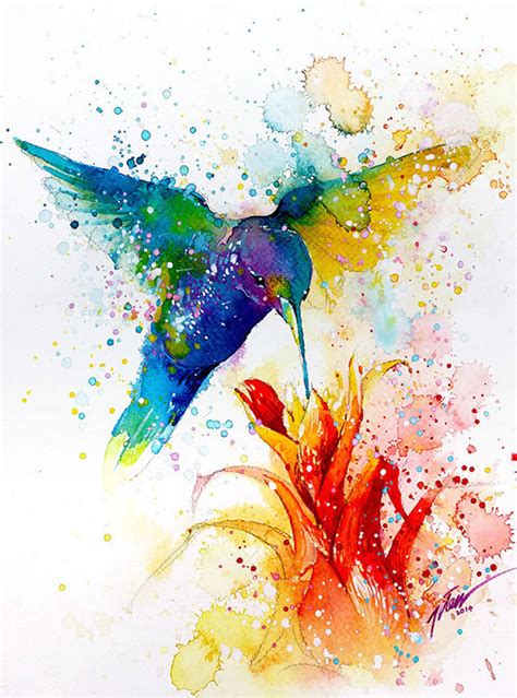 Colorful Splashed Watercolor Animals Paintings – Fubiz Media