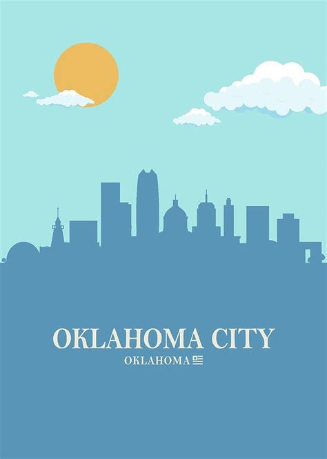 Oklahoma City Skyline Bluesky Digital Art by Ahmad Nusyirwan - Fine Art ...