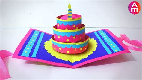 DIY-Beautiful Handmade Happy Birthday Card | 🎂3D Cake Pop Up Card ...