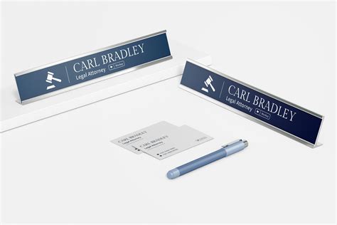 Metal Desk Name Plates PSD Mockup – Original Mockups