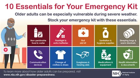 10 Emergency Kit Essentials | National Institute on Aging