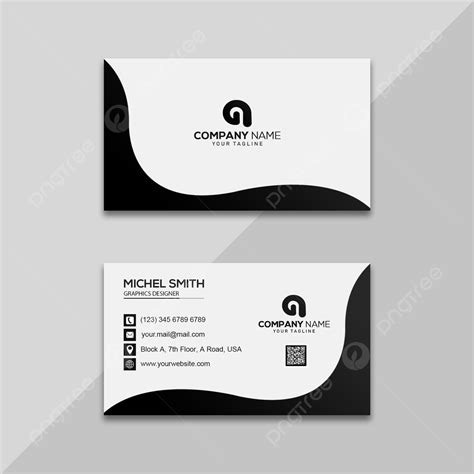 Corporate Black And White Business Card Design Template Download on Pngtree